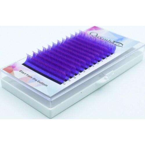 QUXINHAO New Color Planted Eyelashes Purple Artificial Mink Eyelashes Individuality Eyelash Extension