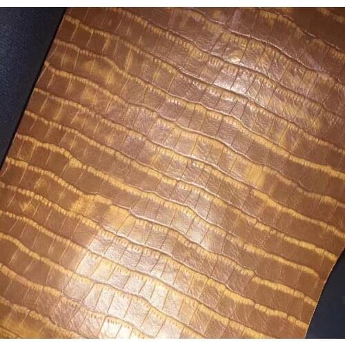 Synthetic PU imitate coke crocodilian artificial leather fabric raw material sale by yard