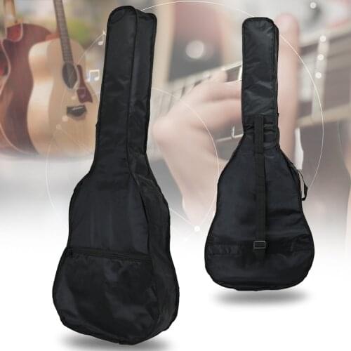 40/41 Inch Oxford Fabric Acoustic Guitar Bag Waterproof Backpack Double Shoulder Straps Adjustable Zipper Padded Soft Cases