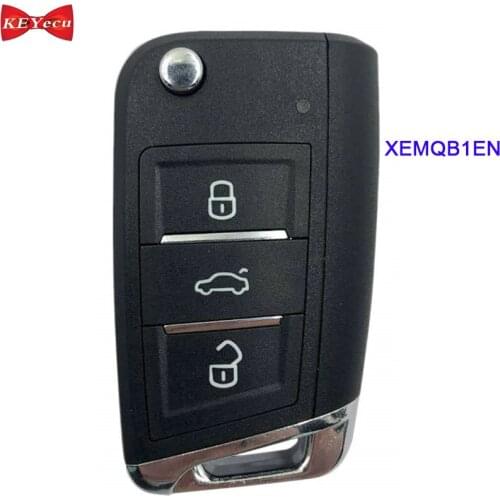 Xhorse 5pcs XEMQB1EN Super Universal Remote Key MQB Style 3 Buttons Built-in Super Chip