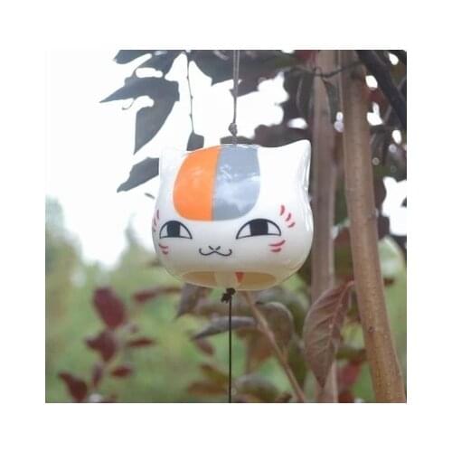 Ceramic Glass Japanese Wind chimes Lucky bells hanging decorations Bless the windchimes Cat teacher the Japanese anime xia mu