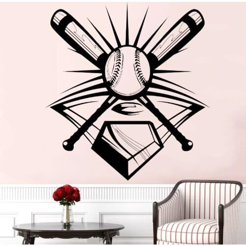 YOYOYU Wall Sticker Design Interior Home Decoration Baseball Sports Famous Playroom Decor Removeable Mural Sticker J108