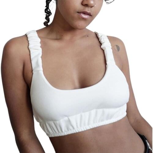 Women’s Fashion Solid Color Camisole Sexy U-neck Exposed Navel Backless Suspender Tops