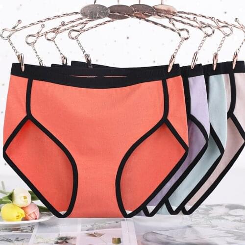 1pc/2pcs Plus Size Cotton Briefs Womens Lingerie Breathable Underwear Summer Panties Antibacterial Underpants Female Intimates