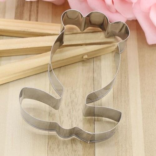 1pcs Flower Shape Stainless Steel Cookie Cutters 3D Biscuit Sugarcraft Kitchen Mould Baking Pastry Tools