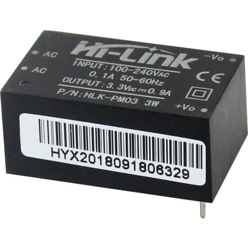 1PCS HLK-PM01 HLK-PM03 HLK-PM12 AC-DC 220V to 5V 3.3V 12V Power Module AC to DC Isolated Power Module UL/CE Household Switch