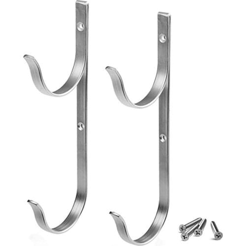 2PCS Telescoping Pole Hook Portable Vacuum Hoses Leaf Rakes Aluminum Alloy Multipurpose Organizer Swimming Pool Hanger