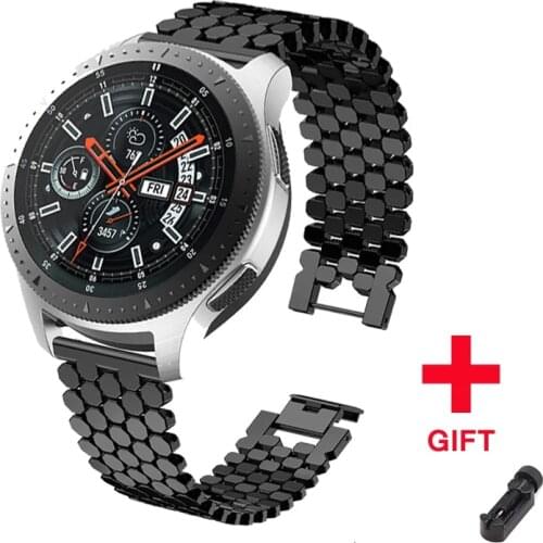 22mm 20mm strap for samsung galaxy watch 46mm S3 frontier band huawei watch gt huami amazfit 1/2 Stainless steel bracelet belt