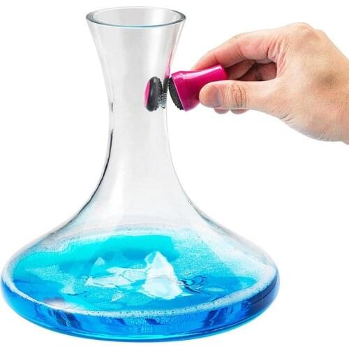 3 Color Magic Magnetic Glass Spot Soft Silicone Scrubber Magnetic Cleaning Brush Bottle Brush Keep Glass Vases Flasks Decanters