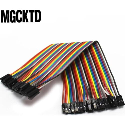 40pcs in a Row Dupont Cable 20cm 2.54mm 1pin 1p-1p Female to Female Jumper Wire Wholesale Dropshipping