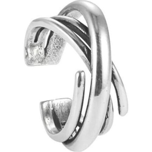 Bohemian Style Adjustable Geometric Irregular Ring for Women Simple Design Female Party Silver Color Ring NightClub Lady Jewelry