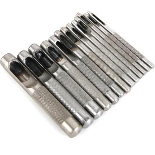20 Size/set Metal Belt Punch Tool Leather Needle Drift Pin Craft Tool Die Leather Hole Punch Kit DIY Leathercraft