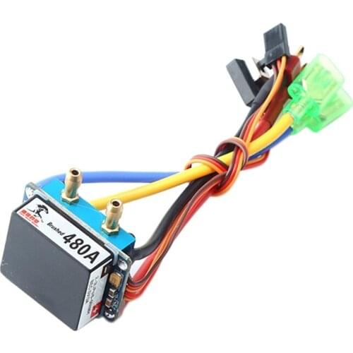 FBIL-480A ESC Air Cooling 380/540/775 Brushed Motor Speed Controller Dual Mode Regulator Band Brake for 1:10 RC Cars/Boats
