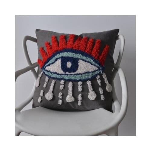 45*45cm Indian Bohemian Eyes Design Hand-Woven Cushion Moroccan Style Creative Model Room Pillow