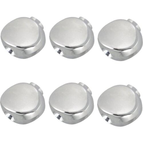 6 Pcs Zinc Alloy Guitar Strings Button Tuning Pegs Tuners Heads Concave Type