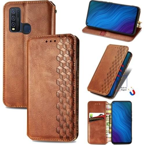 Leather Texture Magnetic Book Shell for Vivo Y30 2020 Luxury Case Vivo Y 30 Y 50 Y50 Flip Cover Funda 360 Protection Shockproof