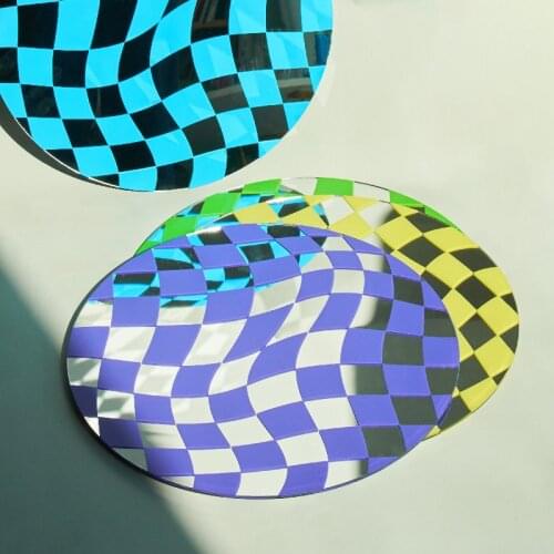 Nordic Acrylic Round Placemats Dinning Table Decoration Home Decor Coaster Table Tray Showroom Display Pads Shop Decoration