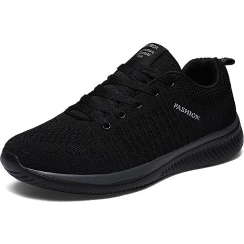Large Size Summer Light Weight Male Sneakers Women Sport Shoes Men Running Shoes Man Sneakers Sports for Men Black Walk GMD-0606