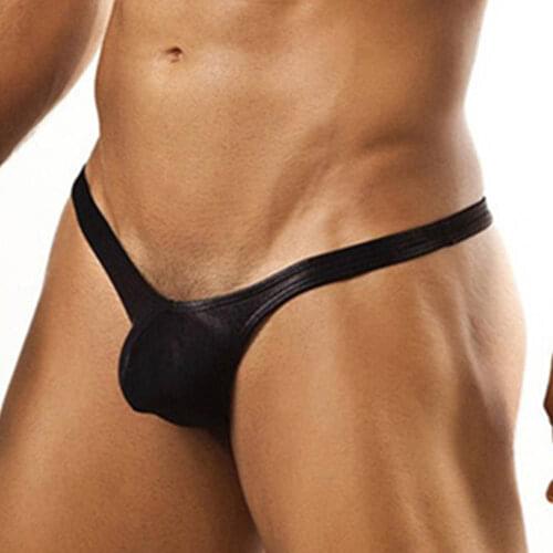 Men Underwear Pouch Thongs Low Rise G-String Comfy Breathable Sexy Briefs Bikini Panties White Yellow Red Black Blue M/L/XL/2XL