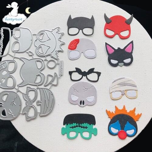 Bunnymoon Halloween masks 2020 New Stencil Metal Cutting Dies For Scrapbooking Practice Hands-on DIY Album Card Craft Decoration