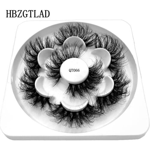 New Makeup Eyelashes 3D Mink Lashes Fluffy Soft Wispy Volume Natural long Cross 25mm False Eyelashes EyeLashes Reusable Eyelash