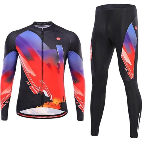 Autumn Spring Cycling Suit Men Bicycle Sportswear Long Sleeve Quick-dry Bike Jersey Set Pro Team Racing Mtb Clothes Cycle Wear