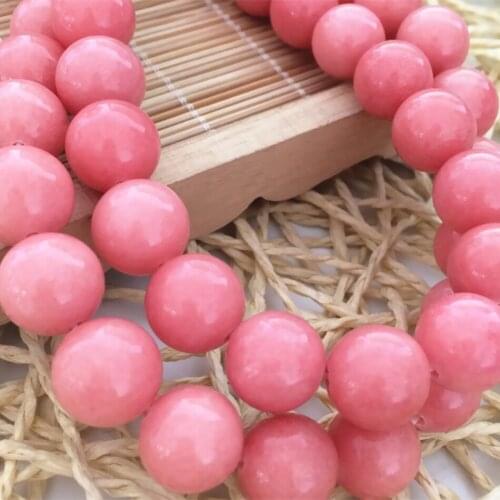 Pink rhodochrosite stone jades chalcedony 6mm 8mm 10mm 12mm trendy round loose beads diy hot sale jewelry making 15 inches B133