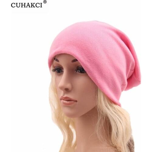 20 Color Beanies Spring Gorros Winter Womens Beanie Hat Women Cotton Solid High Cost Performance Casual Multifunctional Skullies