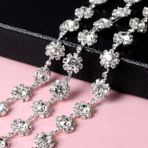 Glass Cup Chains Rhinestone Cup Chain Claw Chains ,Rhinestone Trimming for DIY,Garment Accessories