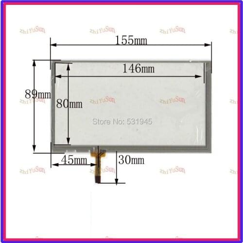 ZhiYuSun New 6.4inch TOUCH Screen panels 155mm*89mm for GPS 155*89 Freeshipping used clarion GPS CAR 064024