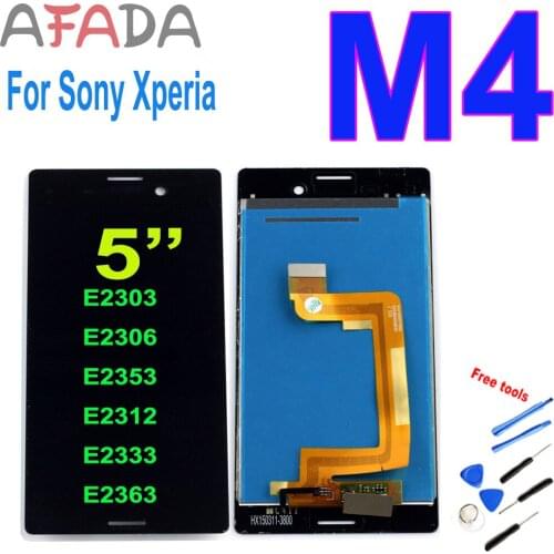 5.0" Display For Sony Xperia M4 Aqua LCD Display Touch Screen Digitizer E2303 E2306 E2353 E2312 E2333 E2363 For SONY M4 LCD