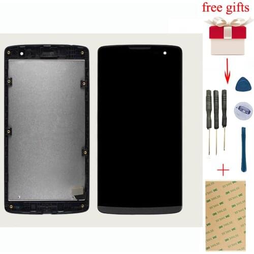 LCD For LG Leon H340 LCD Display H320 LCD Screen H324 LCD Touch H340N Display Digitizer Sensor Glass Panel Assembly Frame