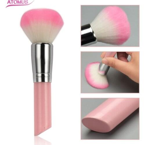 Professional 1Pcs Round Blusher Makeup Brush Face Cheek Contour Cosmetic Powder Foundation Blush Brush Angled Makeup Brush Tools