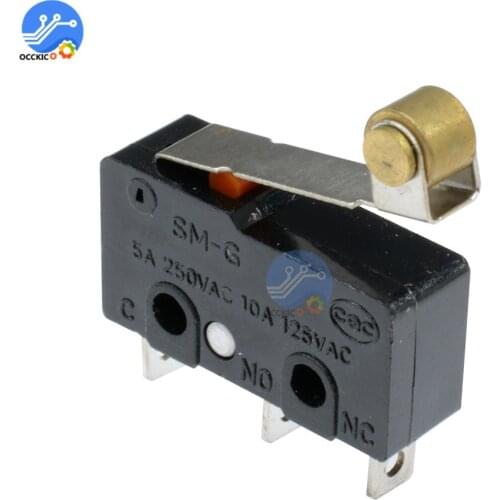 10Pcs KW11-3Z Mini Micro Limit Switch 3Pin Roller Lever Arm SPDT Snap Action LOT microswitch AC 250V/5A 125V/10A