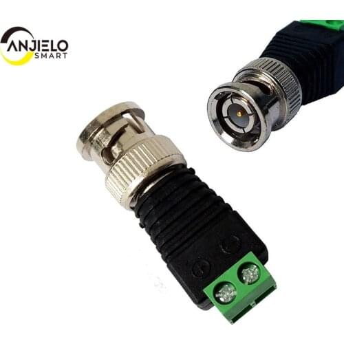 10Pcs/lot Coax CAT5 To Camera CCTV BNC UTP Video Balun Connector Adapter BNC Plug Accessories For CCTV Camera System