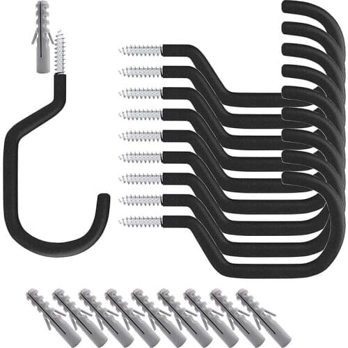 10 Pack Bike Storage Garage Hooks,Wall Hooks Heavy Duty for Garage Wall and Ceiling Bicycle Storage Hanging Hooks