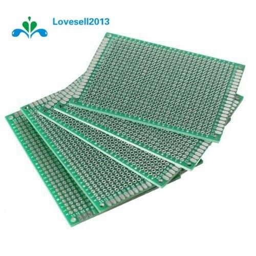 2PCS Double Side 5x7 cm Prototype Universal FR-4 Glass Fiber PCB Board