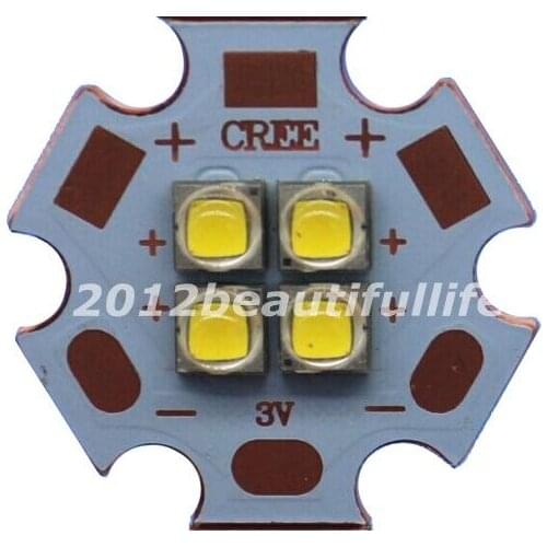 5pieces 3V/ 6V/12V Cree XPG2 XP-G2 3535 4Chips 20W LED Emitter on 20mm Copper Star Heatsink