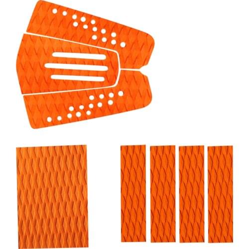 8 Pieces Non-Slip Orange EVA Surfboard SUP Surf Traction Pad Deck Grip Tail Pads Traction Pad Accessories