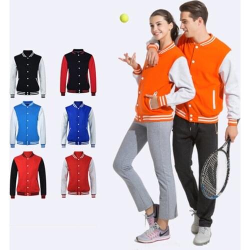 New Men Women Baseball Uniform Spring Autumn Fashion Patchwork Single-breasted Baseball jacket Couples Casual outerwear coats