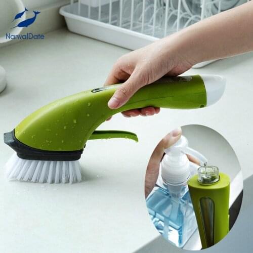Spray Water Cleaning Brush Cleaner Window Cleaner Bathroom Cleaning Tools Household Kitchen Automatically Add Detergent Brush