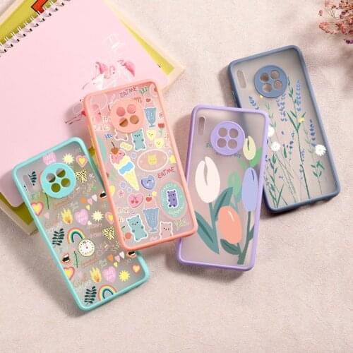 For Huawei Y9 Prime 2019 Case Luxury Cute Carroon Fundas Honor 20 8x 9X 9C Nova 5T P40 Lite P30 P20 Pro P Smart Z Y6p Y7p Cover