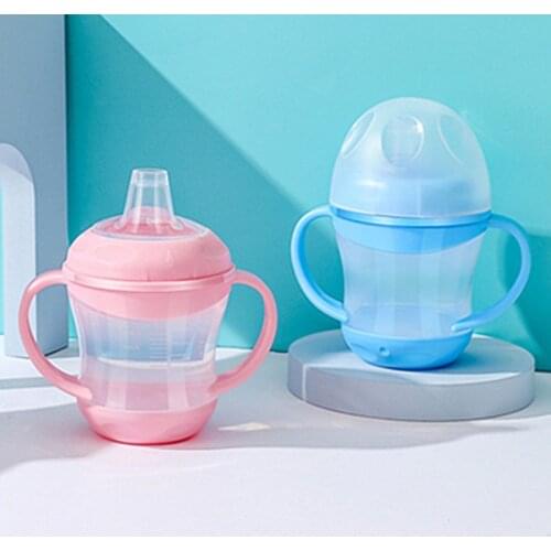 Baby Cups with HandleSuction Feeding Bottles Cups for Babies Water Milk Baby Feeding Bottle Infant Training with Handle Cups