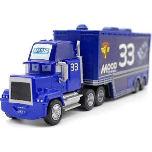 Disney Cartoon Movie Pixar Cars Lightning Mcqueen No.33 MOOD Mack Uncle Truck Metal Diecast Model Toys Car For Kids Best Gifts