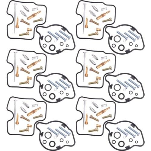 New 6 Sets Motorcycle Carburetor Repair Kit Fit for Honda GL1500CD Valkyrie 2001-2003 GL1500G Valkyrie GL1500CT 1998 1999 2000