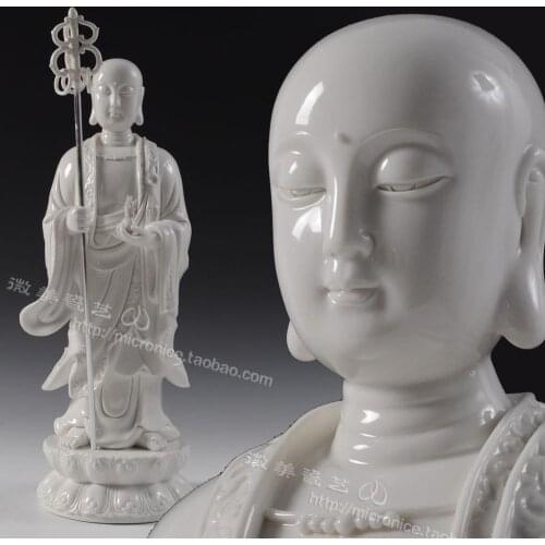 18 "put Ephraim Ksitigarbha Bodhisattva Ksitigarbha Buddha Dehua ceramic ornaments vertical Sam Po