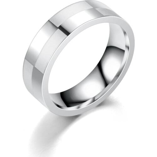 New product stainless steel simple ring creative geometric titanium steel mens new ring couple wedding ring jewelry