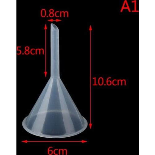 60mm Mouth Dia Laboratory Clear White Plastic Filter Funnel