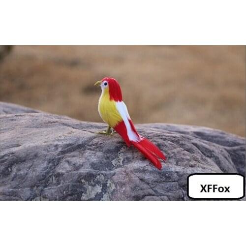 Small cute simulation bird model foam&furs real life colourful bird doll gift about 13cm xf2515