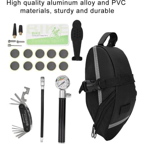 Short Or Long Bike Trips Bike Repair Kit 16 In 1 Multi-Function Repair Tool With Storage Bag Suitable For Nearly All Bike Repair